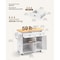Vevor 35.4" Rolling Kitchen Island Cart with Storage Drawer & Rack SR191276 - alternate 2