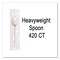 Berkley Square Elegant Dinnerware Heavyweight Cutlery, Individually Wrapped, Teaspoon, White, PK420, 420PK BEP90187 - alternate 2