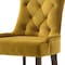 Homeroots Set of Two Tufted Yellow and Espresso Upholstered Velvet And Solid Wood Dining Side Chairs, 2PK 573300 - alternate 3