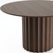 Homeroots 52" Brown Wood Pedestal Base Round Top Dining Table 720943 - alternate 3