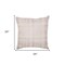 Homeroots 24" Ivory Check Cotton Blend Throw Pillow With Embroidery 549441 - alternate 4