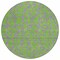 Homeroots 8' Lime Green And Purple Round Geometric Washable Indoor Outdoor Area Rug 599210 - alternate 2