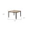 Homeroots 54" X 54" X 36" White Marble Walnut Wood Counter Height Table 347013 - alternate 4