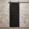 Sartodoors Modern Barn Door 28 x 84 inches, Ego 5012 Painted Black Oak, 6.6FT Rail Track Heavy Hardware Set ,  EGO5012BD-B-CHK-2884 - alternate 2