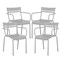 Flash Furniture Silver All-Weather Steel Dining Chair, 4PK 4-XU-CH-10318-ARM-SIL-GG - alternate 6