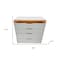Homeroots 19" White Wood Lighted Three Drawer Dresser With Mirror 714448 - alternate 2
