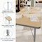 Flash Furniture Wren 60 in x 24 in Adjustable Height Activity Table, Thermal Laminate Top, Short Legs, Light Natural XU-A2460-REC-LTNAT-T-P-GG - alternate 3