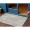 Homeroots 3' X 5' Ivory Charcoal And Beige Geometric Washable Indoor Outdoor Area Rug 577565 - alternate 1