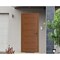 Vdomdoors Front Exterior Prehung Metal-Plastic Door, Manux 8111 Walnut, Office Commercial and Residential Doo MANUX8111EXD-WLN-W36xH80-LH - alternate 1