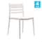 Flash Furniture Bridgeport Stacking Patio Chairs w/Slatted Backrest, All-Weather Resin Chairs, White, 4PK 4-DHF-317-APP-WH-GG - alternate 3