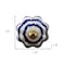 Homeroots Set of Twelve Blue White And Copper Floral Ceramic Drawer Pull Knobs, 12PK 321688 - alternate 2