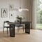 Homeroots 66" Black Solid Wood Double Pedestal Base Oval Dining Table 712857 - alternate 2