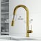 Vigo Hart Hexad Single Handle Pull-Down Spout Kitchen Faucet in Matte Brushed Gold VG02034MG - alternate 4