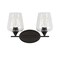 Jonathan Y Jayne 15.75" 2-Light Iron/Seeded Glass Cottage Rustic LED Vanity Light, Oil Rubbed Bronze JYL7546A - alternate 4