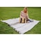 Picnic Time Family Of Brands Montecito Picnic Blanket with Harness, White & Blue Stripe 639-00-107-000-0 - alternate 3