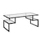 Homeroots 45" Black Glass And Steel Coffee Table With Two Shelves 522002 - alternate 6
