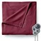 Sunbeam Queen Size Electric Fleece Heated Blanket in Garnet with Dual Zone 2152493 - alternate 1