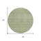 Homeroots 8' Green And Ivory Round Chevron Washable Indoor Outdoor Area Rug 612252 - alternate 3