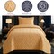 Lavish Home 2-Piece Twin Quilt Set Twin Bedspread and Pillow Sham with Embossed Diamond Pattern, Yellow 66-001-TY - alternate 2