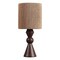 Jonathan Y Orbic Taper 23.5" Rustic Cottage Resin/Metal LED Table Lamp w/Paper Rope Shade, Dark Brown Wood Finis JYL9202B - alternate 2