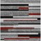 Homeroots 9' X 12' Gray Black And Red Striped Washable Indoor Outdoor Area Rug 613276 - alternate 4