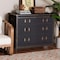Baxton Studio Benton Vintage Black Canvas 4-Drawer Storage Cabinet 252-13914-ZORO - alternate 2