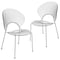 Leisuremod Opulent Modern Plastic Dining Side Chair with Chrome Metal Legs in Clear, 2PK OC20CL2 - alternate 1