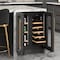 Koolmore Reserve 24 in. French Door Dual Zone Panel Ready Under-Counter Cooler with Wooden Shelves KM-CWB24-WPR - alternate 2