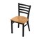 Holland Bar Stool Co 400 Jackie 18" Chair with Black Wrinkle Finish and Medium Oak Seat 40018BWMedOak - alternate 1
