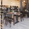 Flash Furniture HERCULES Black Ladder Back Metal Restaurant Chair - Mocha Vinyl Seat, 2PK 2-XU-DG694BLAD-MCHV-GG - alternate 3