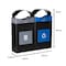 Commercial Zone Products Avante Series Dual Stream Black Trash/Recycling 30 Gallon Shallow Containers w/ Canopy 787208MSA - alternate 2