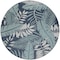 Homeroots 4' Navy Blue Round Floral Indoor Outdoor Area Rug 572547 - alternate 3