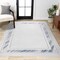 Jonathan Y Athens Classic Border Marble Pattern High-Low Silver/Blue 4 ft. x 6 ft. Area Rug CAR102B-4 - alternate 1