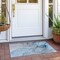 Homeroots 2' X 3' Blue and Ivory Abstract Washable Non Skid Indoor Outdoor Area Rug 559676 - alternate 2