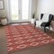 Homeroots 10' X 14' Red Ivory And Gray Geometric Washable Indoor Outdoor Area Rug 599669 - alternate 2
