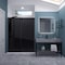 Anzzi Madam Series 60'' by 76'' Frameless Sliding Shower Door in Matte Black W/Tinted Glass SD-AZ13-02MB-T - alternate 4
