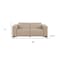 Homeroots 80in Cream and Brown Leather Power Reclining Loveseat 720532 - alternate 3