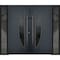 Vdomdoors Steel Double Doors Deux 6501 Anthracite 2 Sidelight Exterior Windows Stainless Inserts Single Moder DEUX6501DEXD-BLK-RH-W14+72+14 x H80 - alternate 1