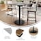 Flash Furniture 36" Square Tabletop, Seamless Surface Technology, Gray Faux Concrete, 24" Black RND Bar Height Base ST-SQ36-CMGY-TR24B-GG - alternate 5