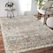 Homeroots 8' X 10' Blue and Orange Floral Stain Resistant Indoor Outdoor Area Rug 531510 - alternate 3