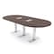 Skutchi Designs 8ft Conference Table With Power Unit | 8 Person Modular Racetrack Meeting Table | Harmony Series HAR-RAC-48X96-T-H3041-ESIL - alternate 1