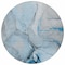 Homeroots 8' Round Blue and Ivory Round Abstract Washable Non Skid Indoor Outdoor Area Rug 559681 - alternate 3