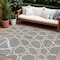 Homeroots 10' X 14' Gray Ivory And Beige Abstract Washable Indoor Outdoor Area Rug 600539 - alternate 1