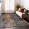 Homeroots 8' X 10' Blue Copper And Brown Abstract Washable Indoor Outdoor Area Rug 606059 - alternate 3