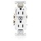 Leviton Duplex Outlet, White 15A 125V 5262-S1W - alternate 1