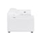 Homeroots 77in White and Brown Italian Leather Power Reclining Loveseat With Storage 720551 - alternate 4