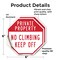 Signmission Private Property No Climbing Keep O, 6 inch X 6 inch, Vinyl Decal, 2PK OC-D-2PACK-6-146 - alternate 2