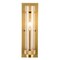 Vaxcel Bari 1 Light Satin Brass Contemporary Wall Sconce with Clear Cylinder Glass W0425 - alternate 2