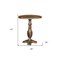 Homeroots 36" Brown Rounded Solid Wood Pedestal Base Dining Table 488597 - alternate 2