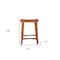 Homeroots 26" Brown Solid Wood Backless Bar Chair 522380 - alternate 1